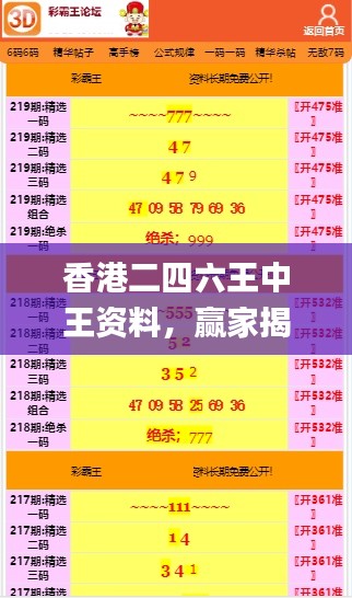 香港二四六王中王资料,赢家揭晓_工具版RDZ301.55