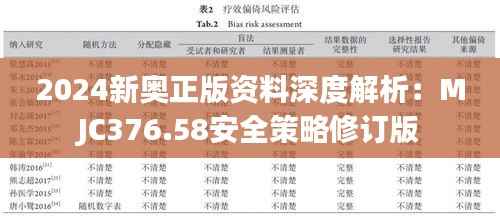 2024新奥正版资料深度解析:MJC376.58安全策略修订版
