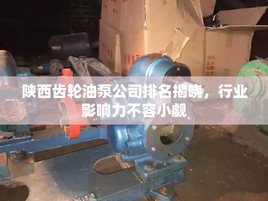 陕西齿轮油泵公司排名揭晓,行业影响力不容小觑