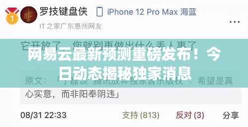 网易云最新预测重磅发布!今日动态揭秘独家消息