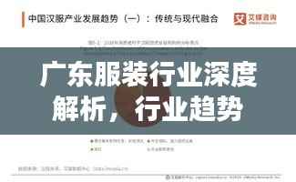 广东服装行业深度解析,行业趋势、机遇与挑战并存!